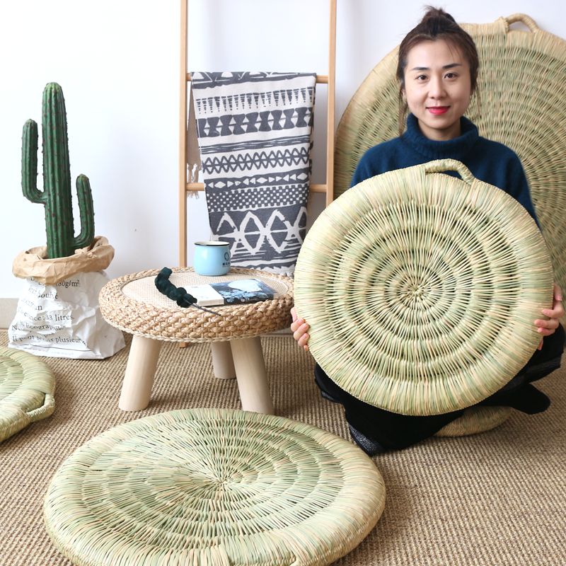 (Pure straw) Chinese style pure handmade straw futon cushion tatami bay window cushion tea room homestay meditation mat