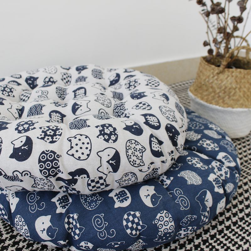 Đơn giản kiểu Nhật tatami futon đệm tròn dày vải ghế ghế đệm mông pad mèo cưng - Ghế đệm / đệm Sofa mẫu đệm ghế đẹp