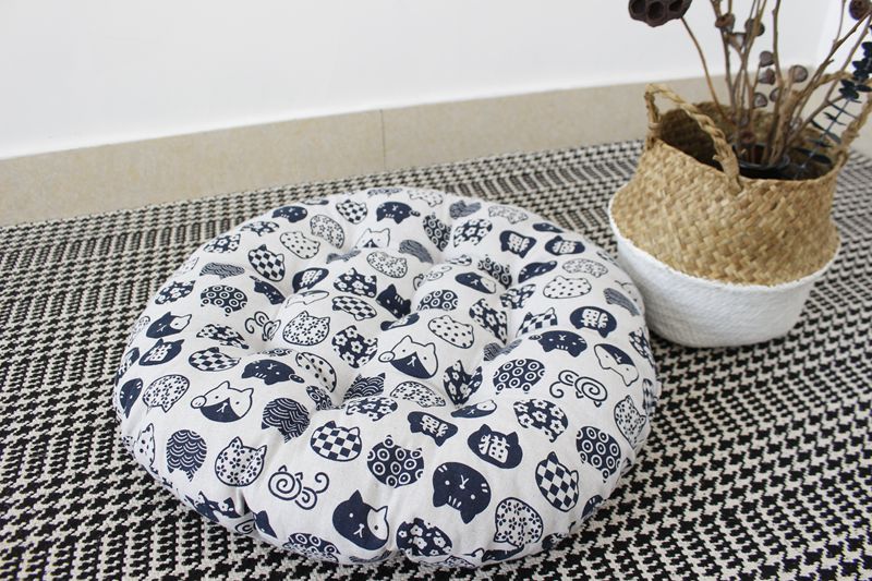 Đơn giản kiểu Nhật tatami futon đệm tròn dày vải ghế ghế đệm mông pad mèo cưng - Ghế đệm / đệm Sofa mẫu đệm ghế đẹp