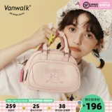 Vanwalk Lazy Cat Self -сделайте ретро -девчонку колледж милая маленькая рука -голая сумка Бостон Сумка