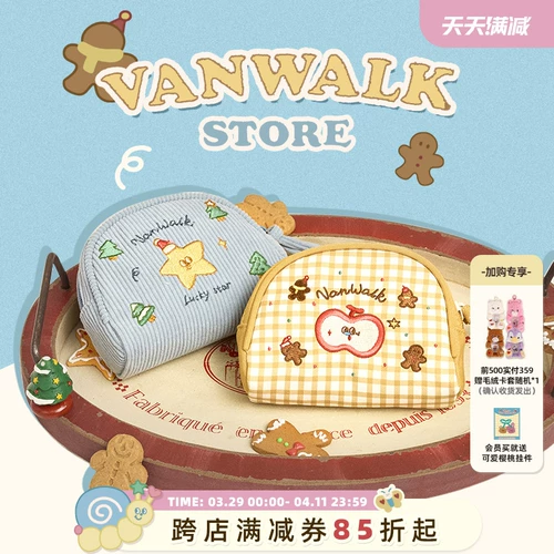 Vanwalk Christmas серия бренд индивидуальная девочка подарок монет кошелек портативный ключ и удостоверение личности для хранения хранения