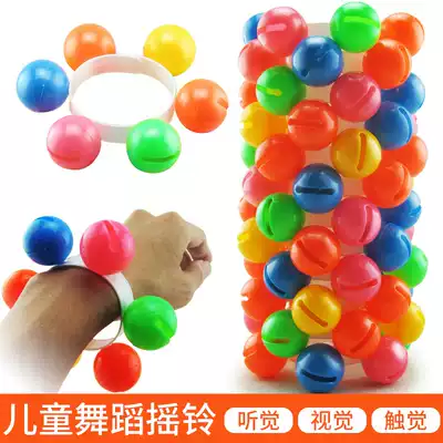 Children's dance rattle baby hands and feet Bell baby wrist Bell dance Bell dance Bell kindergarten plastic bracelet wholesale