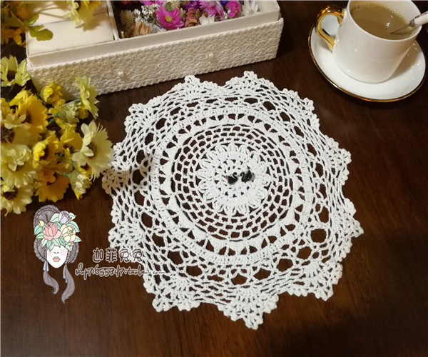 March Ex-gratia * Foreign Trade Outlet Handcrafted Crochet White Craft Tray Cushion Cup Mat Vase Mat Multipurpose
