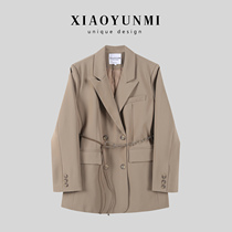 Suit jacket womens 2022 new spring and autumn I am very good in a foreign country Zhou Yutong Qiao Xichen same style coffee color suit