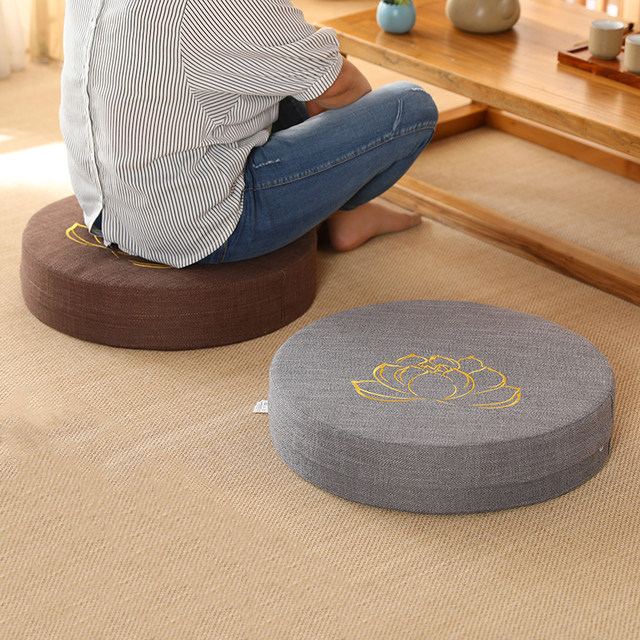 ຜ້າປູ futon linen ຮອບ tatami ລະບຽງ bay window ຊັ້ນ thickened ການໄຫວ້ mat ສະມາທິ cushion