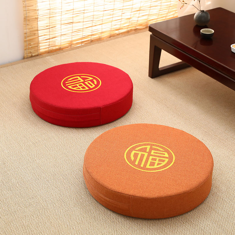 Round futon cushions, playing cushions, meditation mats, tatami mats, floor cushions, Japanese worship mats, Buddha worship mats, household mats
