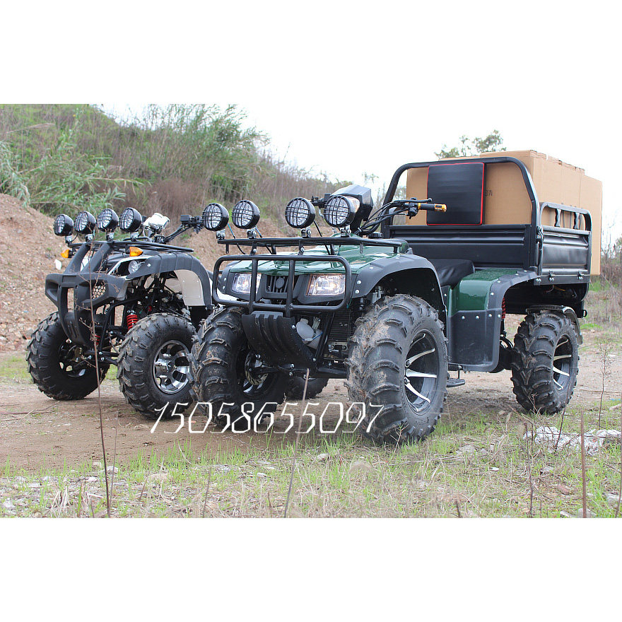 Beach car four-wheel locomotive Humvee with drag bucket beach car with bucket bull water cooling shaft transmission