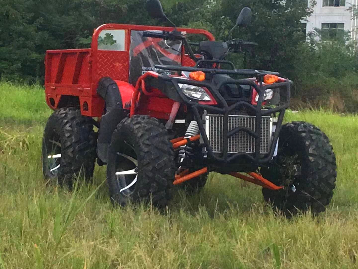 All-terrain four-wheel drive big bull ATV with bucket four-wheel motorcycle with cargo box agricultural vehicle 350CC farmer car