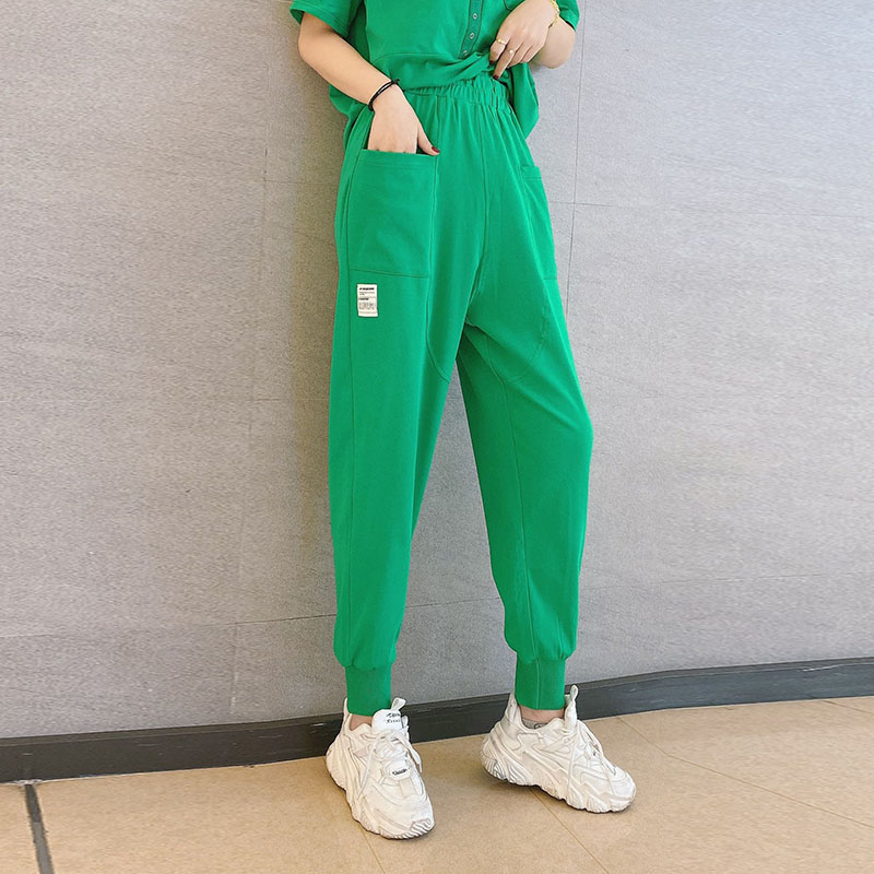 Overknee shorts summer 2022 sports pants thin seven - pants loose large size fat mm ice wire beam feet Harlen five - pants