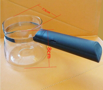 Italian steam pressure coffee machine accessories glass coffee pot high temperature resistant glass universal type without lid