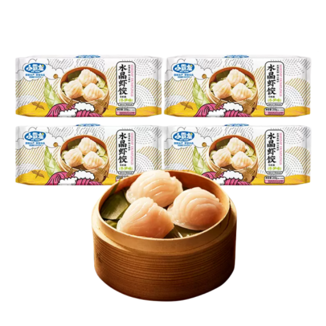 国联冬笋虾仁馅料虾饺200g*4袋共32只