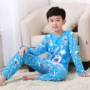 Đồ ngủ trẻ em nam dài tay mỏng phần cotton boy cotton cô gái dịch vụ nhà quần lớn cậu bé béo trẻ con kiểu đồ bộ