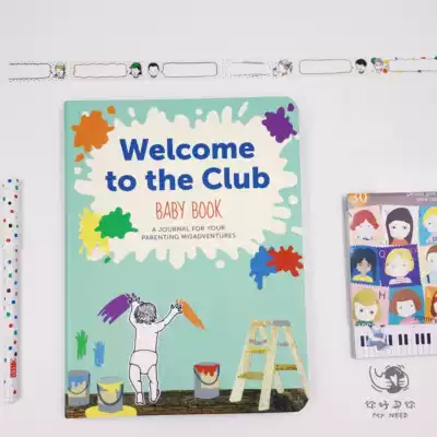 American baby growth record Album Pregnancy Pregnancy diary Baby DIY memorial book Newborn baby hand book