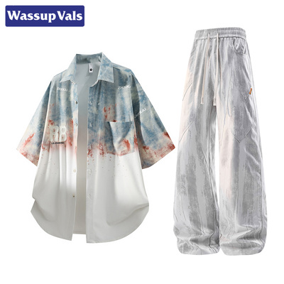 WASSUP VALS Рубашка, летний тонкий комплект для отдыха, размер