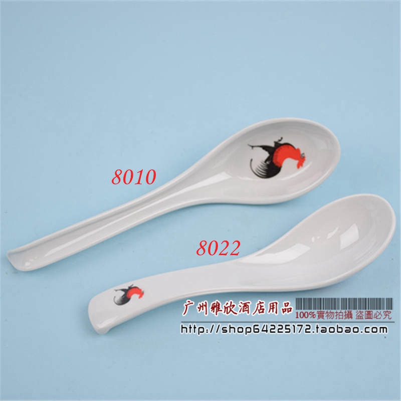 A5 centuries-old rooster thickened soup spoon resistant to fall spoon Chinese rice seasoned spoon Rover spoon with hook soup spoon for dinner spoon