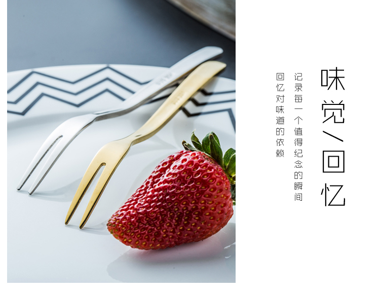 Hàn Quốc 304 thép không gỉ muỗng nĩa trái cây nhỏ nĩa cà phê muỗng gia vị muỗng muỗng salad nĩa Bộ đồ ăn phương Tây bộ bát đĩa hàn quốc