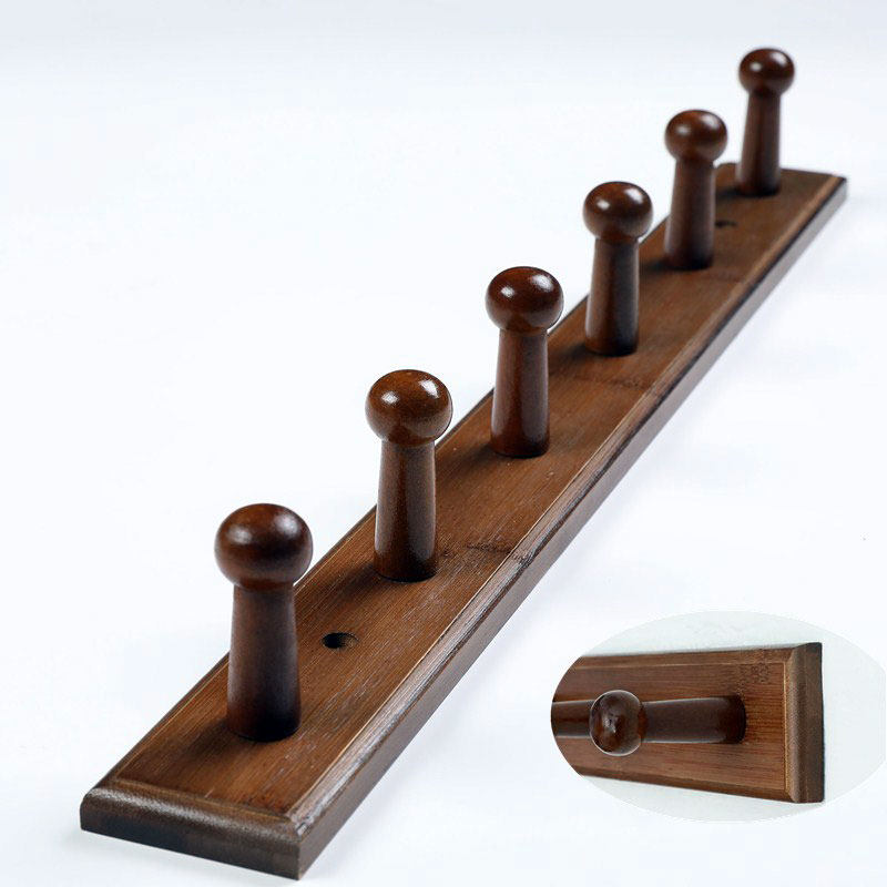 Chinese style wall solid wood hooks hanging clothes hanger Bedrooms Xuanguan hanger wood seduces free from punching walls wall hanging