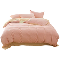 Thickened autumn and winter milk velvet quilt cover coral velvet quilt cover single piece 150x200 flannel plus velvet quilt sheet mattress cover 4