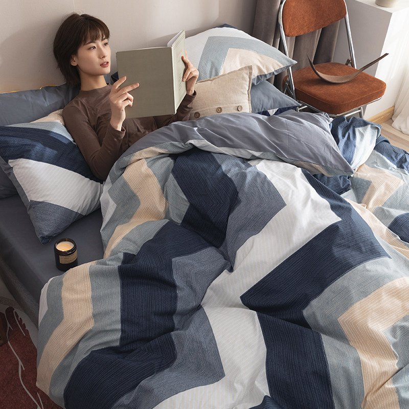 ins all cotton quilt cover single piece pure cotton quilt cover 150x200 single double 200x230 mattress set student quilt cover 4