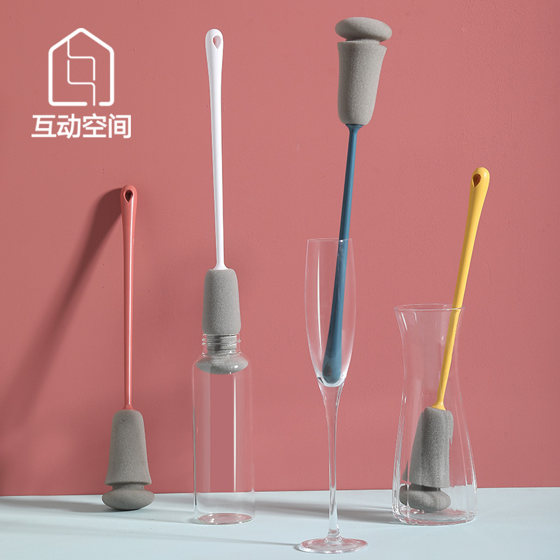 Wash cup Divine Instrumental Cups Brush Home Milk Bottle Brushed Cups Rinse Kitchen Cleaning Brush Tea Stains Sponge Long Handle Swivel Brush