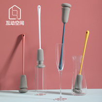 Washing Cup artifact Cup brush household bottle brush washing Cup rinse kitchen cleaning brush tea stain sponge long handle rotating brush