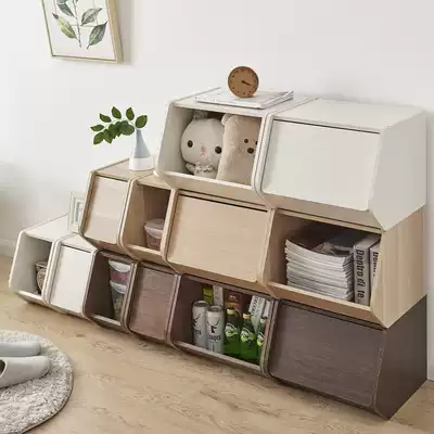 Japan IRISIRIS wooden front-opening storage box clothes packing box covered toy storage box storage box