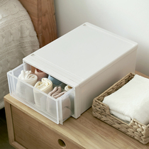 Drawer underwear storage boxed underwear socks put bra plastic transparent finishing box household wardrobe storage box