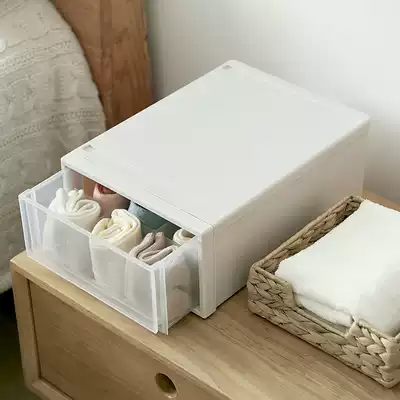 Drawer underwear storage box Underwear socks put bra plastic transparent finishing box Household wardrobe storage box