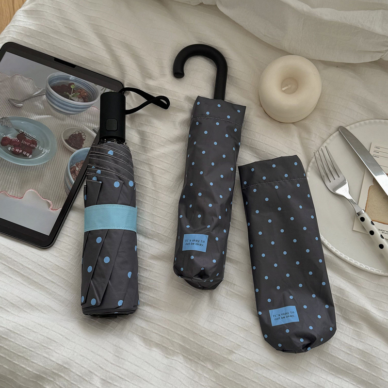 New Color Polka Dot Folding Umbrella, Sun Protection, Uv Protection, Portable Capsule Umbrella, Rain or Shine Automatic Sun Umbrella New Color Polka Dot Folding Umbrella, Sun Protection, Uv Protection, Portable Capsule Umbrella, Rain or Shine Automatic Sun Umbrella