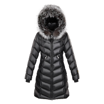 (Govan Black Gold Goose Down Jacket) Queen 30 Fur Collar Down Jacket Womens Off-Season New Outdoor Winter Thick Jacket