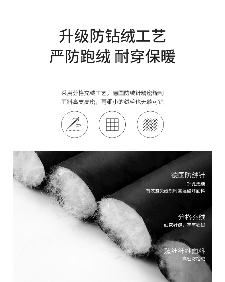 高梵 男士石墨烯黑科技 蓄热抗菌抗静电 轻薄款羽绒服 90%含绒量 图7