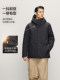 【高梵黑金鹅绒服】风衣壳5.0男户外2025年冬季5分连帽黑色外套