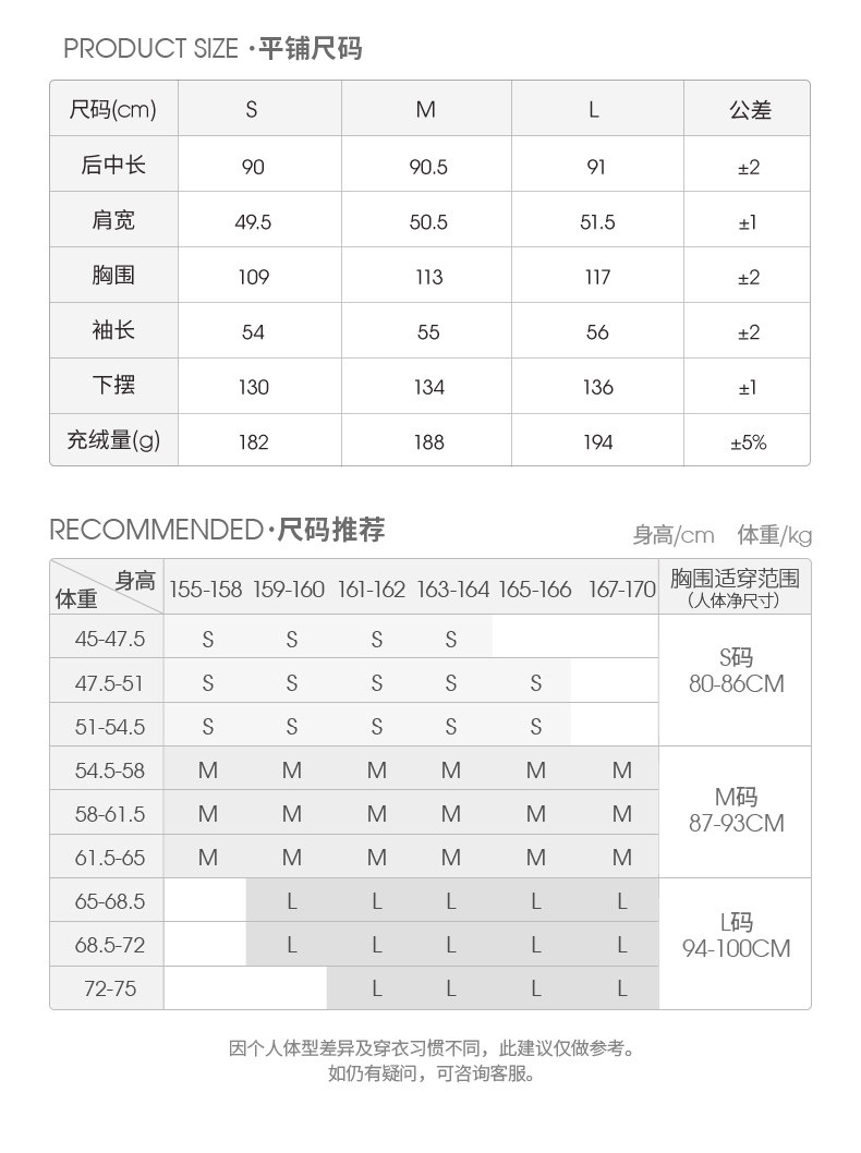 高梵 女士 极寒系列 90白鹅绒羽绒服 银离子蓄热里布 图14