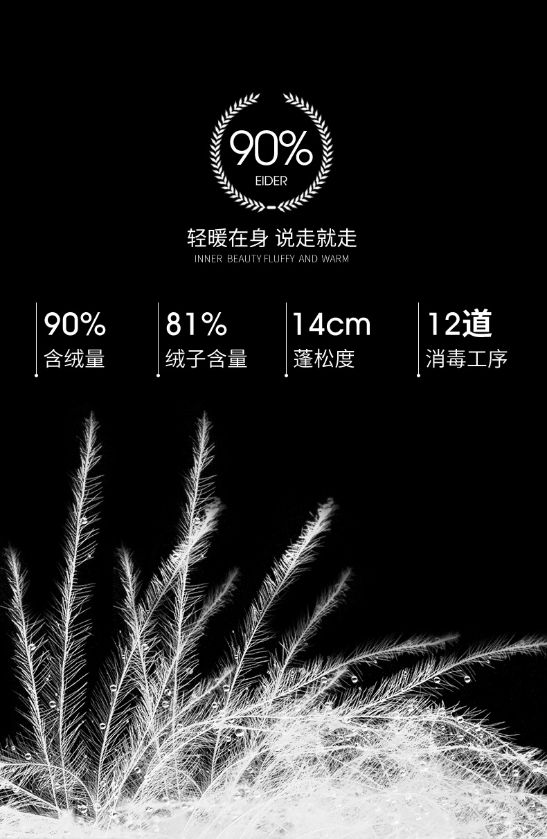 反季促销 高梵 女士短款连帽羽绒服 90%含绒量 图6
