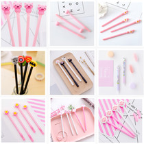 INS Japanese and Korean girl heart pink hipster cute cat claw gel pen student writing black water pen sign pen