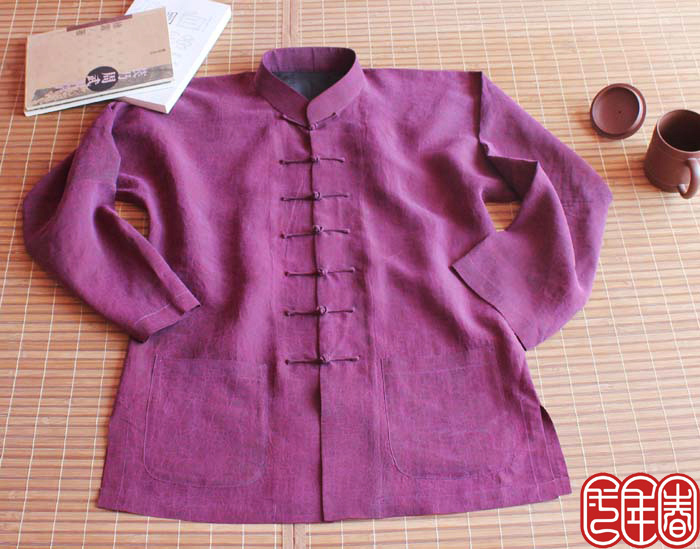 [Năm xuân] Xiangyun sợi tay áo truyền thống Tang phù hợp với áo sơ mi nam Quần áo lụa Trung Quốc Áo dài tay dân tộc bộ thổ cẩm