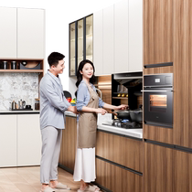 Gold Medal Kitchen Cabinet Integrated Kitchen Cabinet Customized Quartz Stone Countertop Integrated Combination Stove Cabinet Open Home