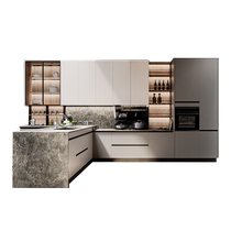 Gold Medal Kitchen Cabinet Kitchen Overall Cabinet Quartz Stone Domestic Integrated Hearth Open Custom Cabinet