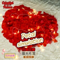 Romantic simulation Chinese Valentines Day National Day petals proposal birthday party arrangement silk petals pink red white