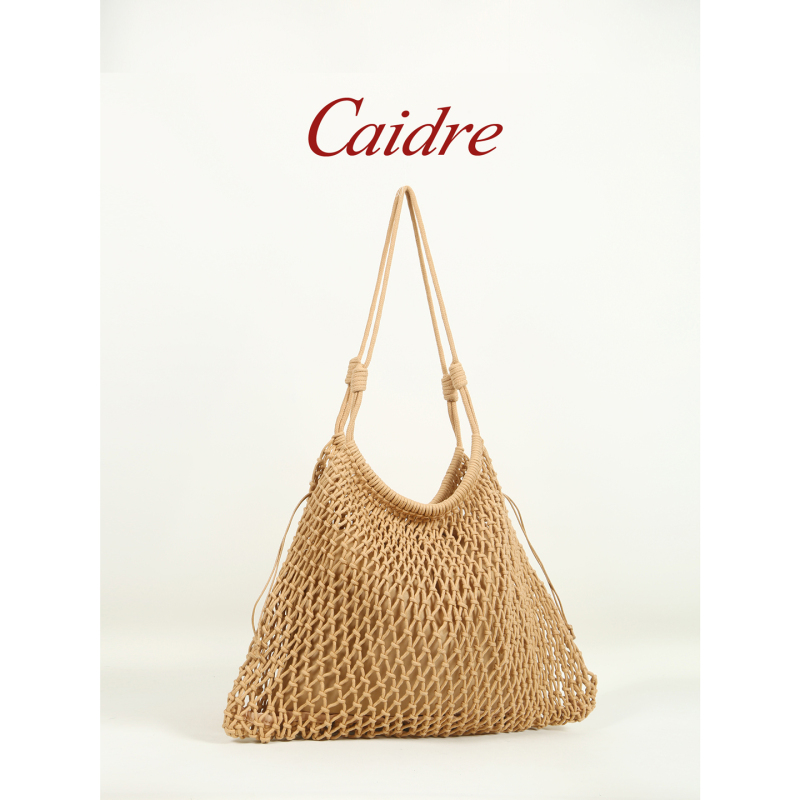 Caidre Niche Hollow Woven Bag for Women 2026 New Summer Seaside Vacation Beach Bag Shoulder Bag Tote Bag