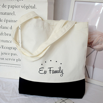 Autumn new Japanese hipster shopping bag female cotton canvas bag simple art student portable shoulder bag