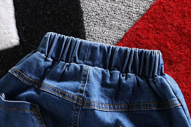 Quần jeans bé trai xuân 2019 mới quần trẻ em nước ngoài 1234 tuổi bé xuân và quần bé trai mùa thu phiên bản Hàn Quốc - Quần jean