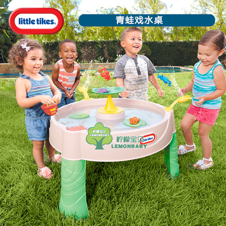 American little tikes little Tek children's toys play sand game table fountain playing water table baby playing the water table