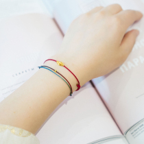 No original bracelet female 18K gold ins niche design bracelet woven red rope jewelry birthday gift for girlfriend