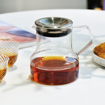 Spot Japan Kinto heat resistant glass filter teapot low height jug type square handle stainless steel lid