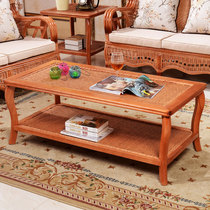 Rattan woven tea table Rattan wood tea table Rattan furniture Dining table Sofa corner a few customization