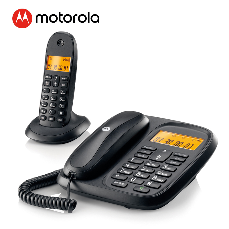 Motorola CL 101C digital cordless telephone machine for home with large screen dual - clear hands - free