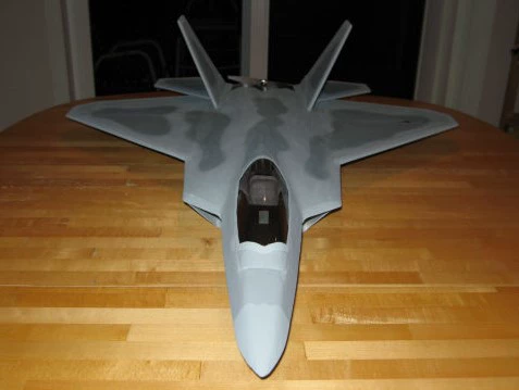 Векторный хвост толкай пропеллер F22 модельный рисунок самолета