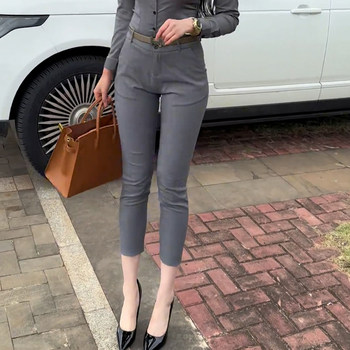 Casual and versatile temperament and fashionable small feet nine-point suit pants
