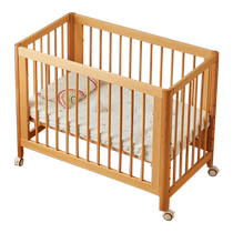 Jinduoxi crib spliced ​​large bed removable childrens bed multi-functional imported beech baby bed newborn bed